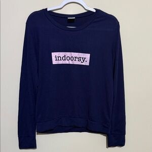 🎄Navy Blue 'indoorsy.' Sweatshirt